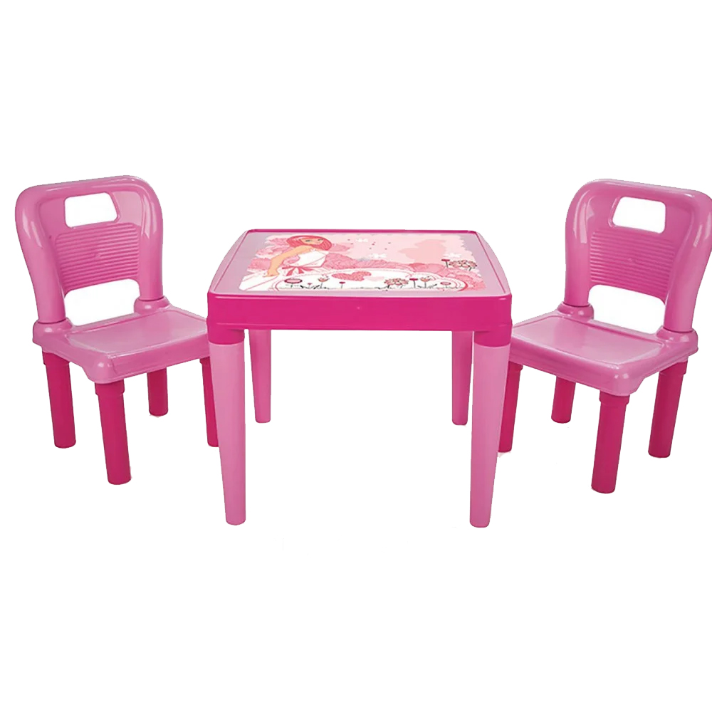 Pilsan Παιδικό Τραπεζάκι Με 2 Καρέκλες Hobby Study 03414 – Pink